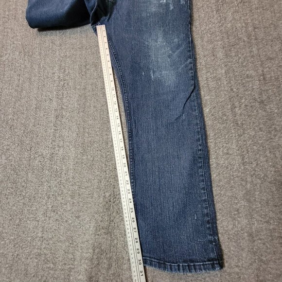 Nautica Jeans Mens 38x30* Blue Dark Wash Relaxed Straight Fit Distressed - Picture 5 of 16